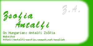 zsofia antalfi business card
